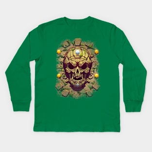 Aztec skull Kids Long Sleeve T-Shirt